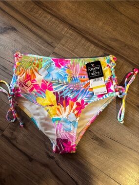Macy's women’s ' Tropical Floral Bikini Bottoms - Pink, Yellow, Blue